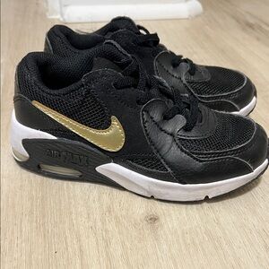 Nike Kids Black and Gold Air Max Sneakers
